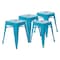 Flash Furniture 4  Inch Teal Metal Stool, PK4 ET-BT3503-18-TL-GG - alternate 10